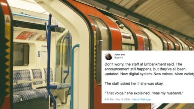 A unique voice at a London subway stop remains as an act of kindness to a grieving widow